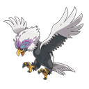 An image of the Pokemon Braviary Hisuian Form #628 in the Pokedex