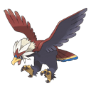 An image of the Pokemon Braviary #628 in the Pokedex