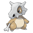 An image of the Pokemon Cubone #104 in the Pokedex