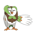 An image of the Pokemon Dartrix #723 in the Pokedex