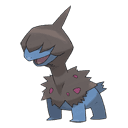 An image of the Pokemon Deino #633 in the Pokedex