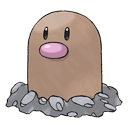 An image of the Pokemon Diglett #50 in the Pokedex
