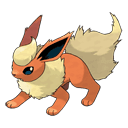 An image of the Pokemon Flareon #136 in the Pokedex