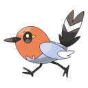 An image of the Pokemon Fletchling #661 in the Pokedex