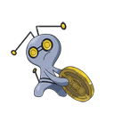An image of the Pokemon Gimmighoul Roaming Form #999 in the Pokedex