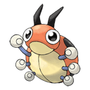 An image of the Pokemon Ledyba #165 in the Pokedex