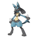An image of the Pokemon Lucario #448 in the Pokedex