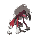 An image of the Pokemon Lycanroc Midnight Form #745 in the Pokedex