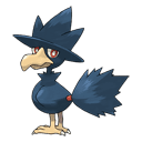 An image of the Pokemon Murkrow #198 in the Pokedex