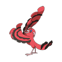 An image of the Pokemon Oricorio Sensu Style #741 in the Pokedex