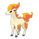 An image of the Pokemon Ponyta #77 in the Pokedex