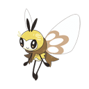 An image of the Pokemon Ribombee #743 in the Pokedex