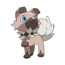 An image of the Pokemon Rockruff #744 in the Pokedex
