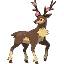 An image of the Pokemon Sawsbuck Spring Form #586 in the Pokedex