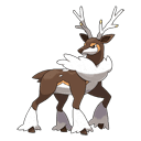 An image of the Pokemon Sawsbuck Winter Form #586 in the Pokedex