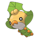 An image of the Pokemon Sewaddle #540 in the Pokedex