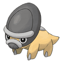 An image of the Pokemon Shieldon #410 in the Pokedex