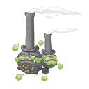 An image of the Pokemon Weezing Galarian Form #110 in the Pokedex