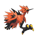 An image of the Pokemon Zapdos Galarian Form #145 in the Pokedex