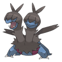 An image of the Pokemon Zweilous #634 in the Pokedex